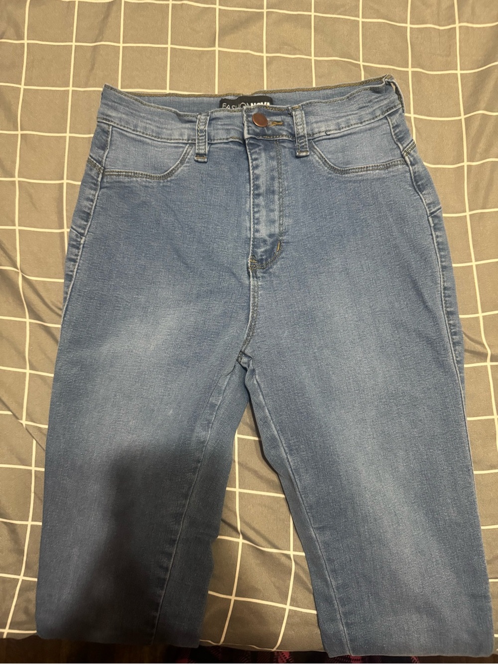 Fashion Nova Light Blue High-Rise Womens Jeans